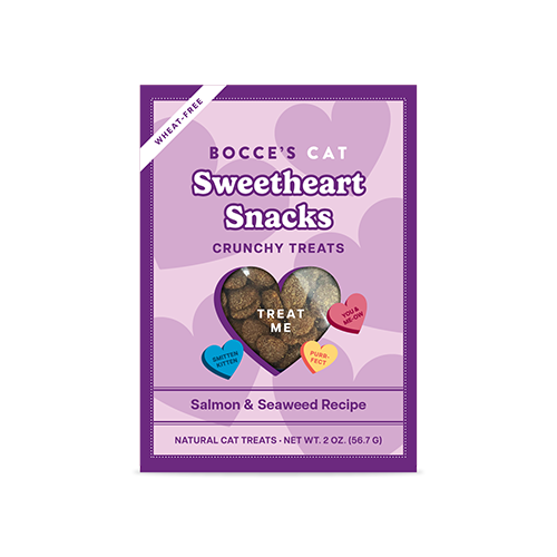 Bocce's Bakery Sweetheart Snacks Salmon & Seaweed Recipe Crunchy Cat Treats 2oz