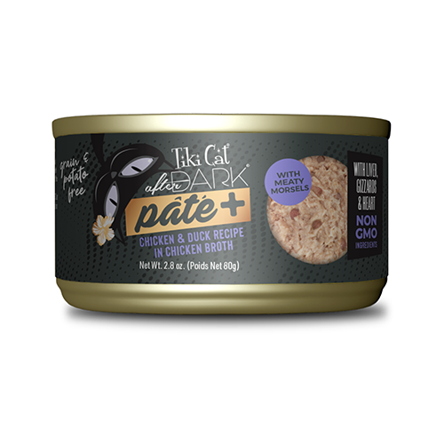 TIKI CAT® AFTER DARK® PÂTÉ+ CHICKEN & DUCK RECIPE IN CHICKEN BROTH