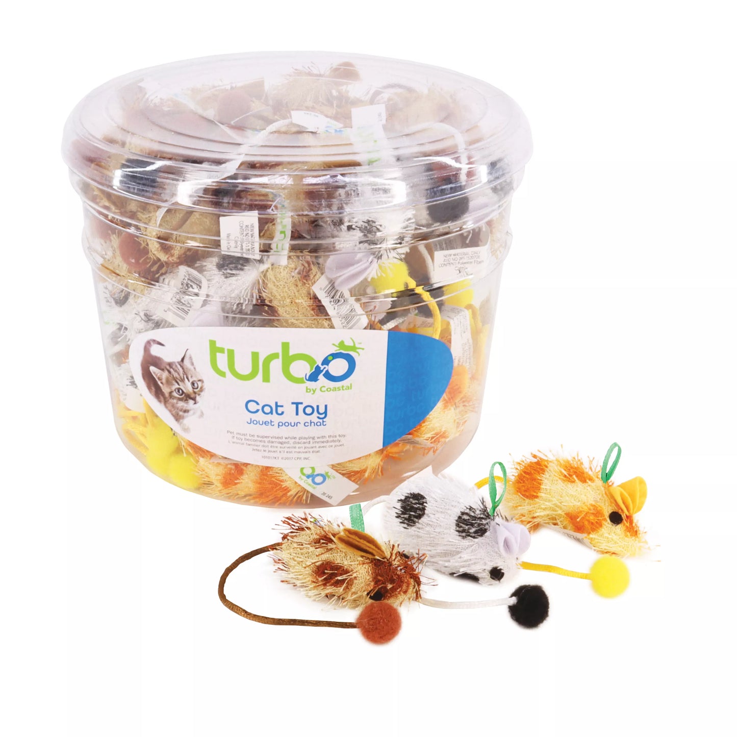 Turbo Spotted Mice Bulk Cat Toy