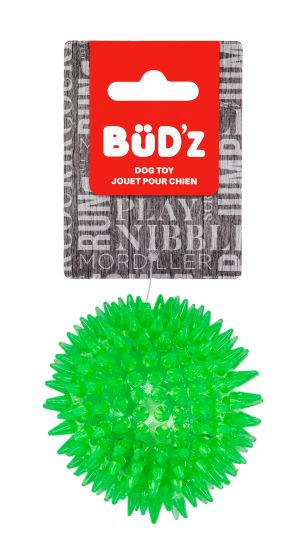 Bud'Z Rubber Dog Toy - Plain Spiked Ball