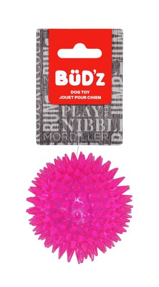 Bud'Z Rubber Dog Toy - Plain Spiked Ball