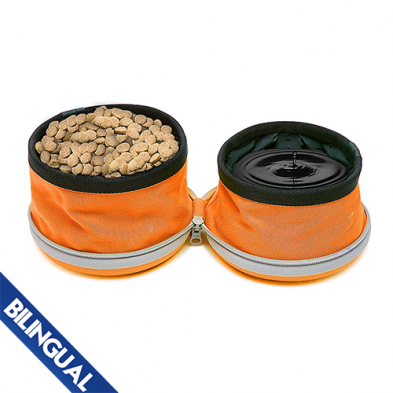 MUTTLUKS® MUTTRAVEL 2-IN-1 BOWL ORANGE