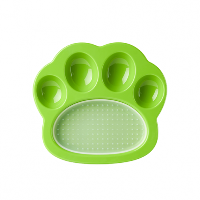 PETDREAMHOUSE PAW 2-IN-1 MINI SLOW FEEDER DISH & LICK MAT