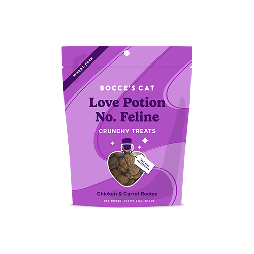 Bocce's Bakery Love Potion No. Feline Chicken & Carrot Recipe Crunchy Cat Treats 2oz