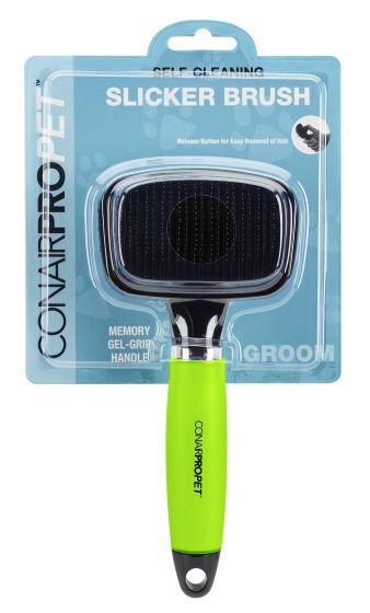 CONAIRPRO PET Prep Brush Slicker Self Cleaning