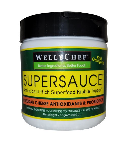 SUPERSAUCE™ VRAI Fromage Cheddar & Krill KIBBLE TOPPER Superaliments + Probiotiques