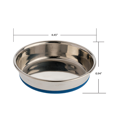 OurPets® Durapet® Premium Rubber-Bonded Stainless Steel Cat Dish