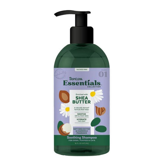 TropiClean Essentials Shea Butter & Chamomile Shampoo
