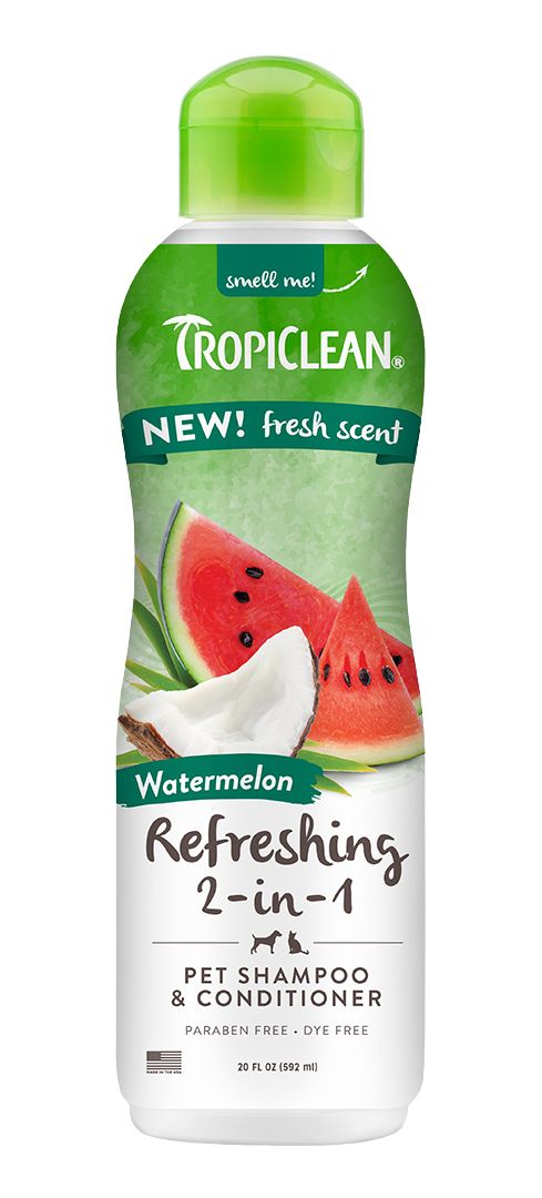 Tropiclean Watermelon Refreshing 2-in-1 Pet Shampoo & Conditioner For Pets