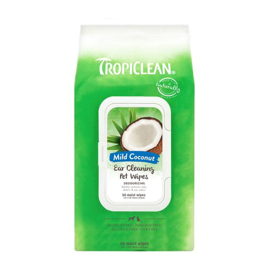 Lingettes nettoyantes pour les oreilles Tropiclean