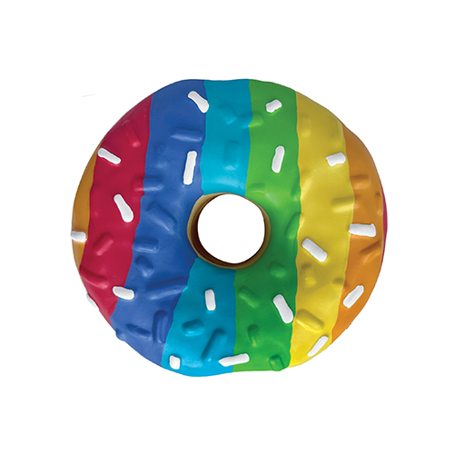 foufouBRANDS™ fouFIT™ One Love Donut Chew 4" Latex Dog Toy