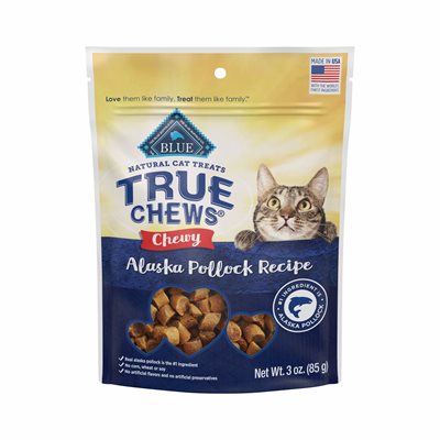 Blue Buffalo True Chews Chewy Alaskan Pollock Recipe for Cats 3oz