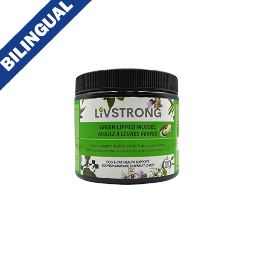 LIVSTRONG MOULES À LÈVRES VERTES SOUTIEN À LA SANTÉ DES CHIENS ET DES CHATS 150 GM