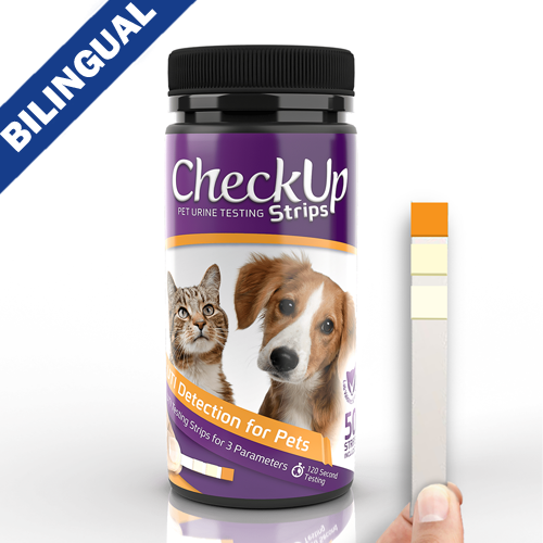 CHECKUP UTI DETECTION STRIPS FOR DOGS & CATS (50 STRIPS)