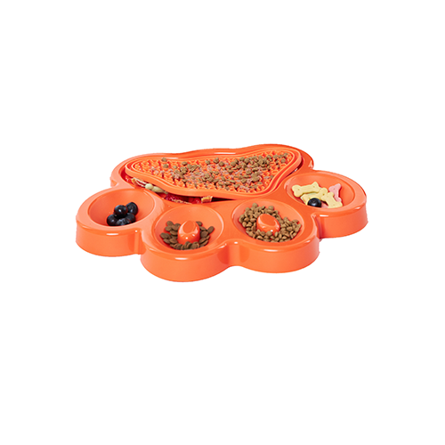 PETDREAMHOUSE PAW 2-IN-1 SLOW FEEDER DISH & LICK PAD